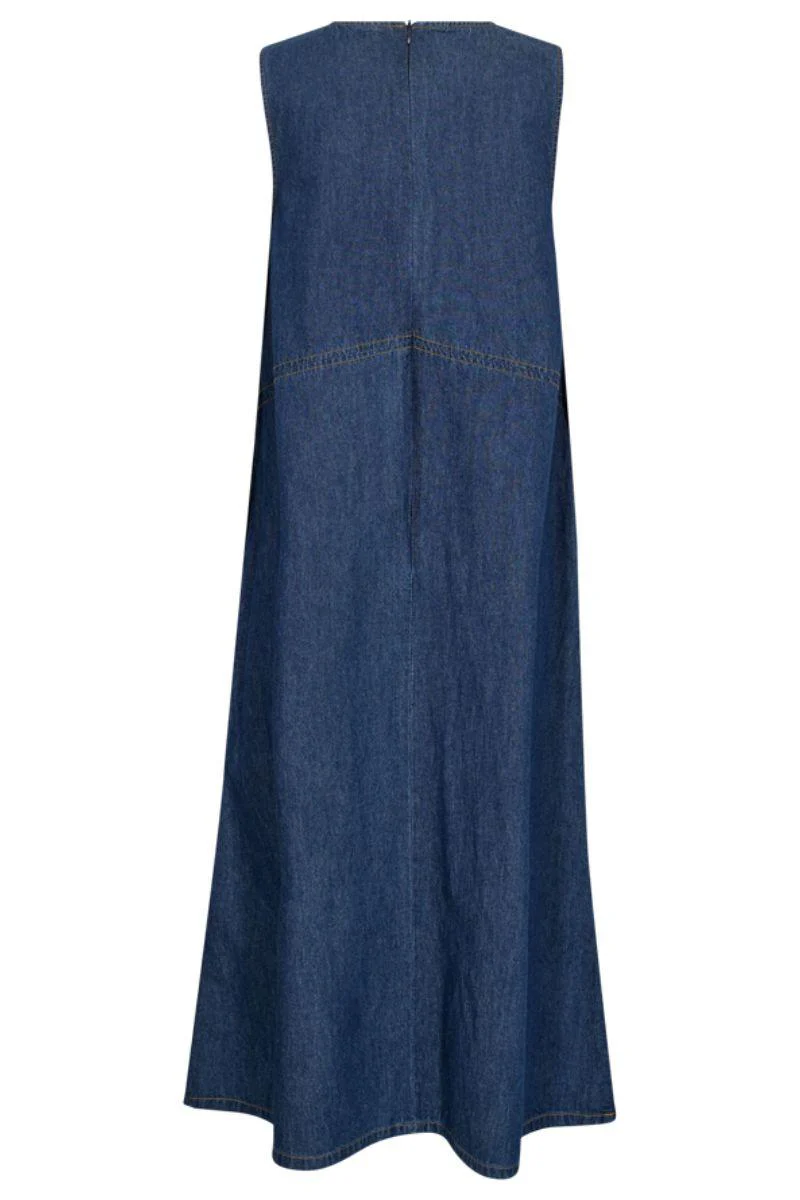 Lisea Dress 206660 | Medium Blue Denim | Kjole fra Freequent - Image 4