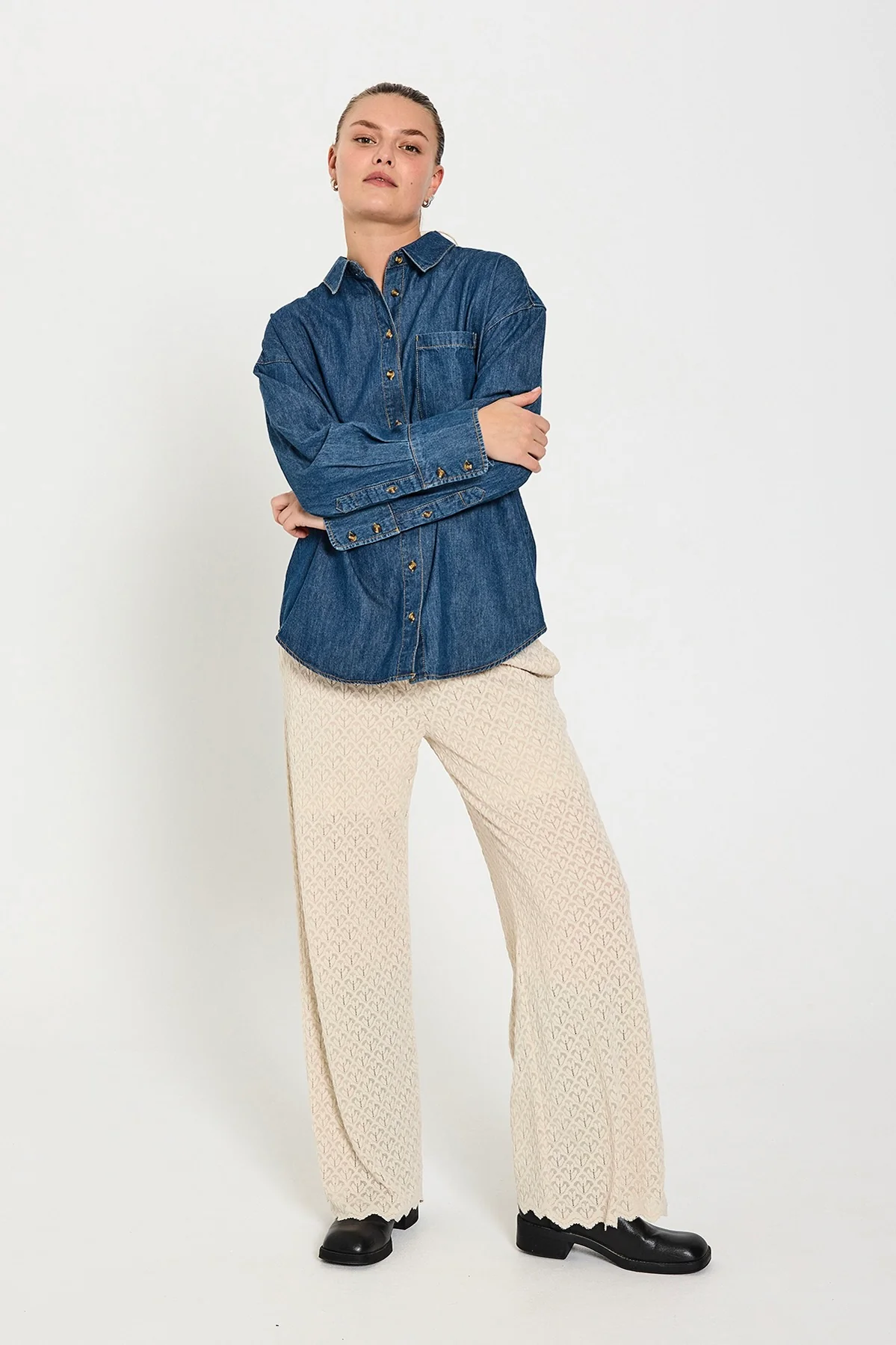 Lisea Shirt 205483 | Medium Blue Denim | Skjorte fra Freequent - Image 14