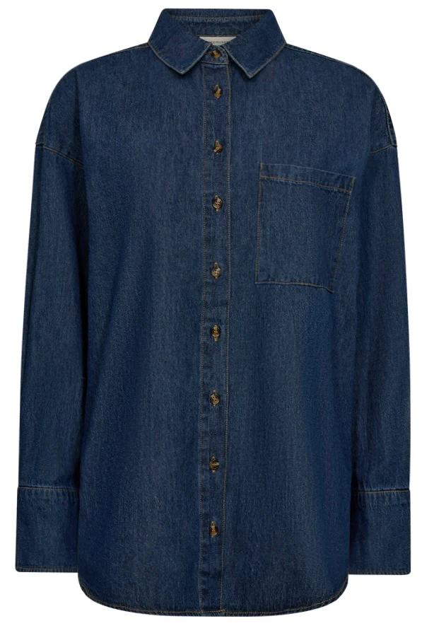 Lisea Shirt 205483 | Medium Blue Denim | Skjorte fra Freequent - Image 2