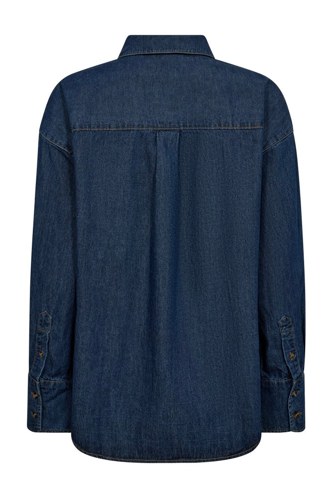 Lisea Shirt 205483 | Medium Blue Denim | Skjorte fra Freequent - Image 8