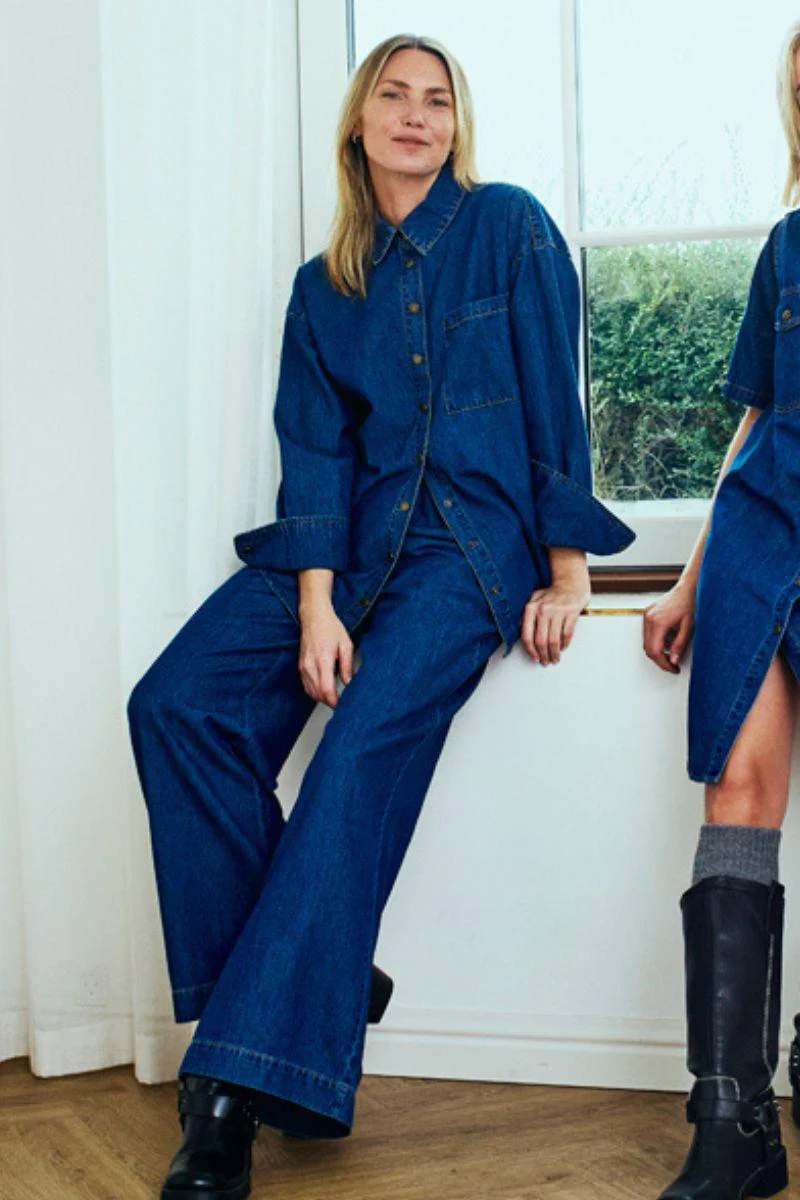 Lisea Shirt 206588 | Medium Blue Denim | Skjorte fra Freequent - Image 11
