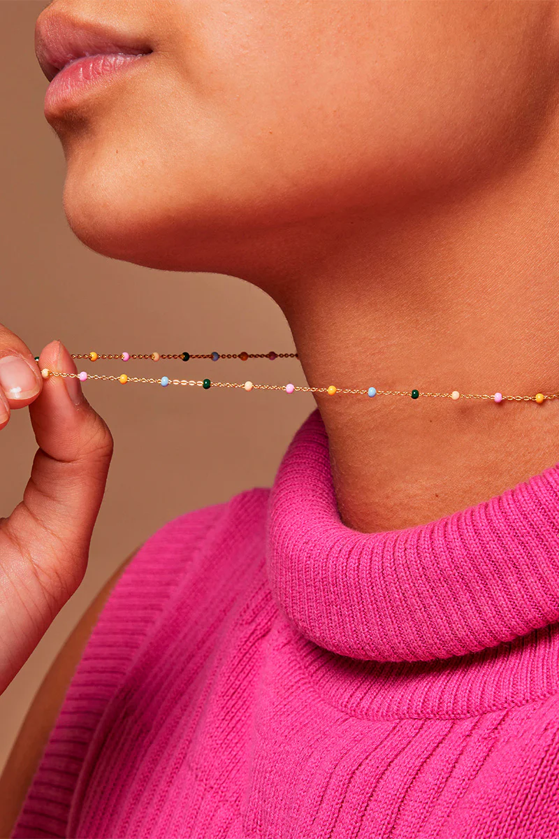 Lola Necklace | Dreamy | Halskæde med emalje drops fra Enamel