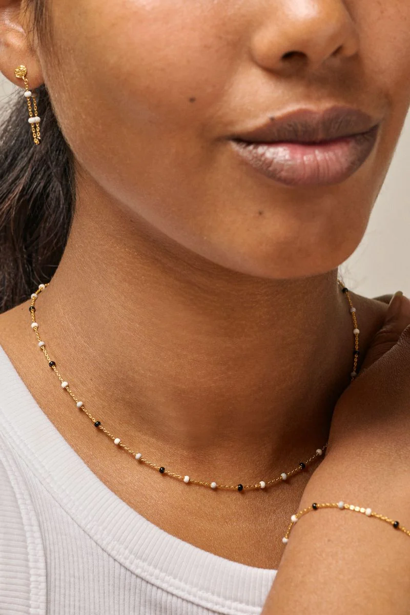 Lola Necklace | Salt'n'Pepper | Halskæde fra Enamel - Image 4