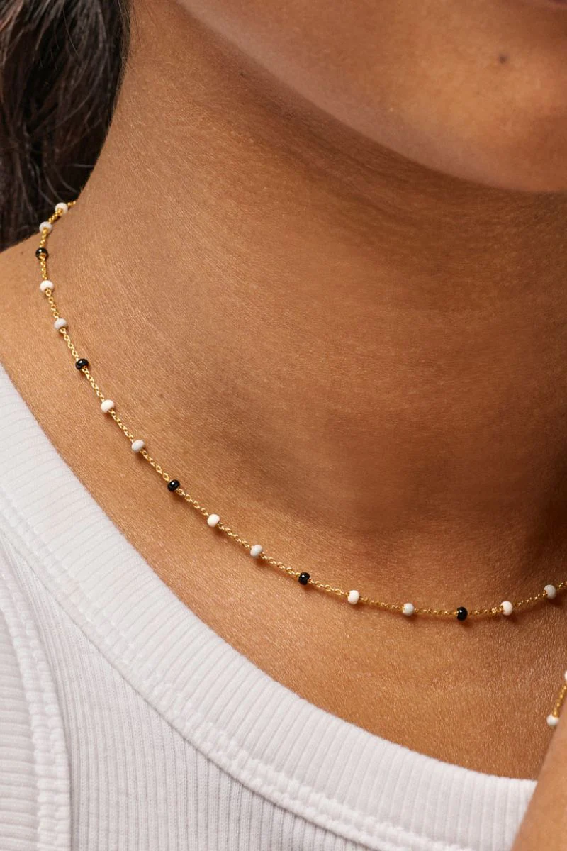 Lola Necklace | Salt'n'Pepper | Halskæde fra Enamel - Image 5