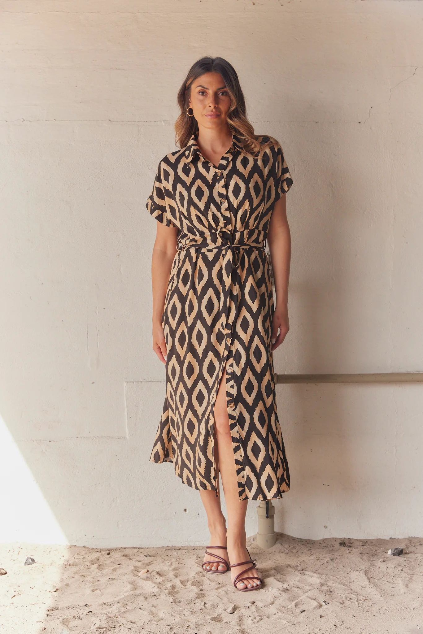 Mary Patterned Dress | Black | Kjole fra French Laundry