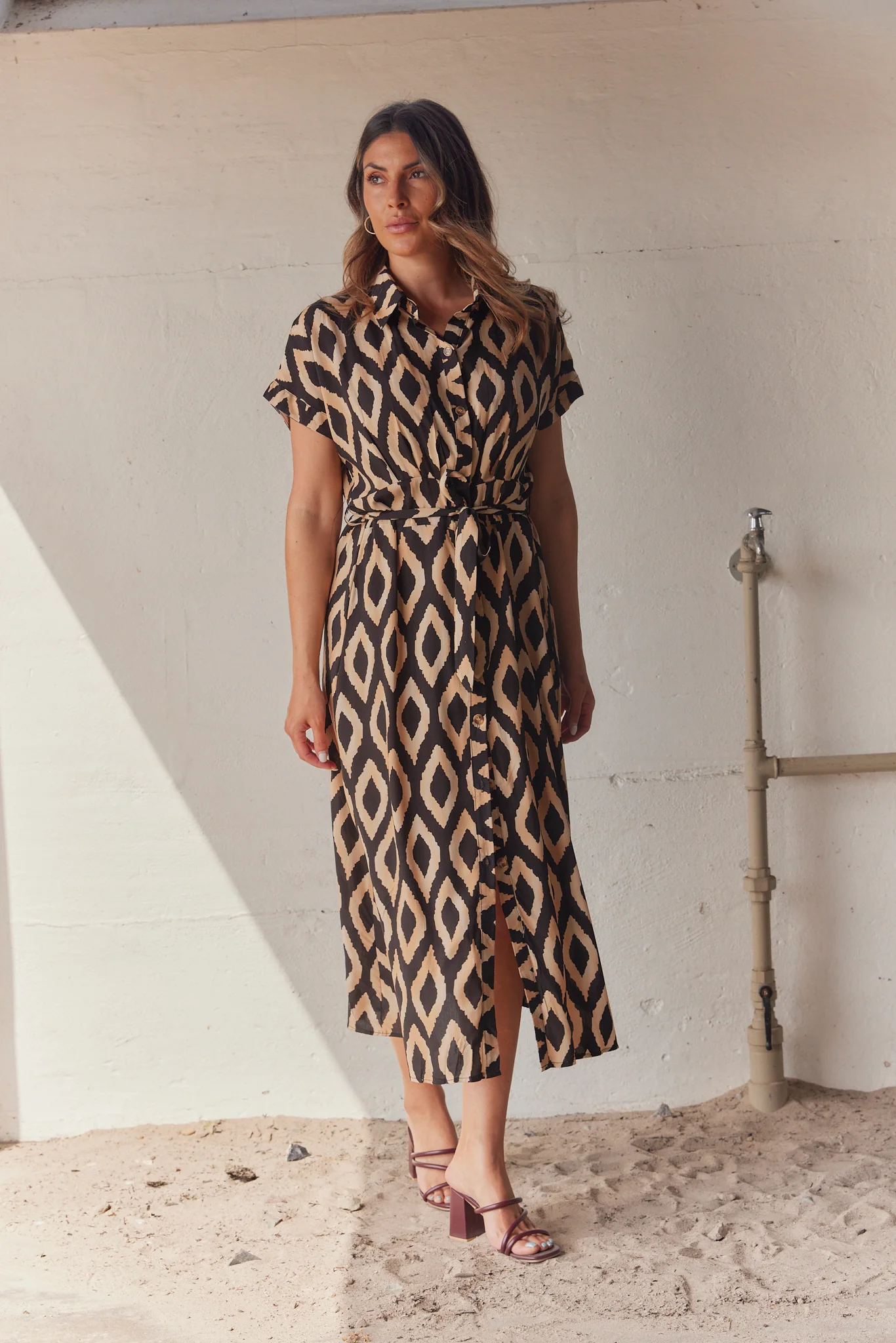 Mary Patterned Dress | Black | Kjole fra French Laundry - Image 3