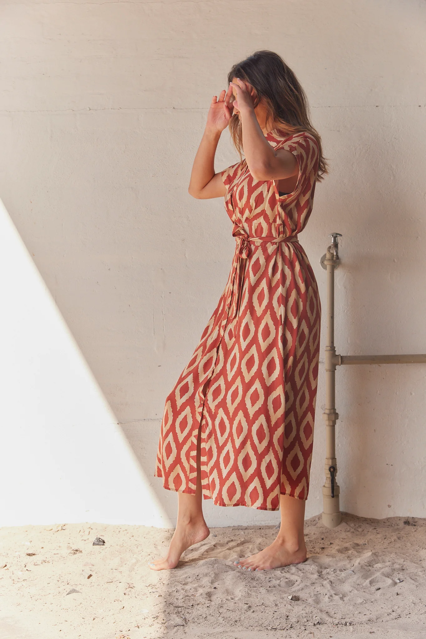 Mary Patterned Dress | Red | Kjole fra French Laundry