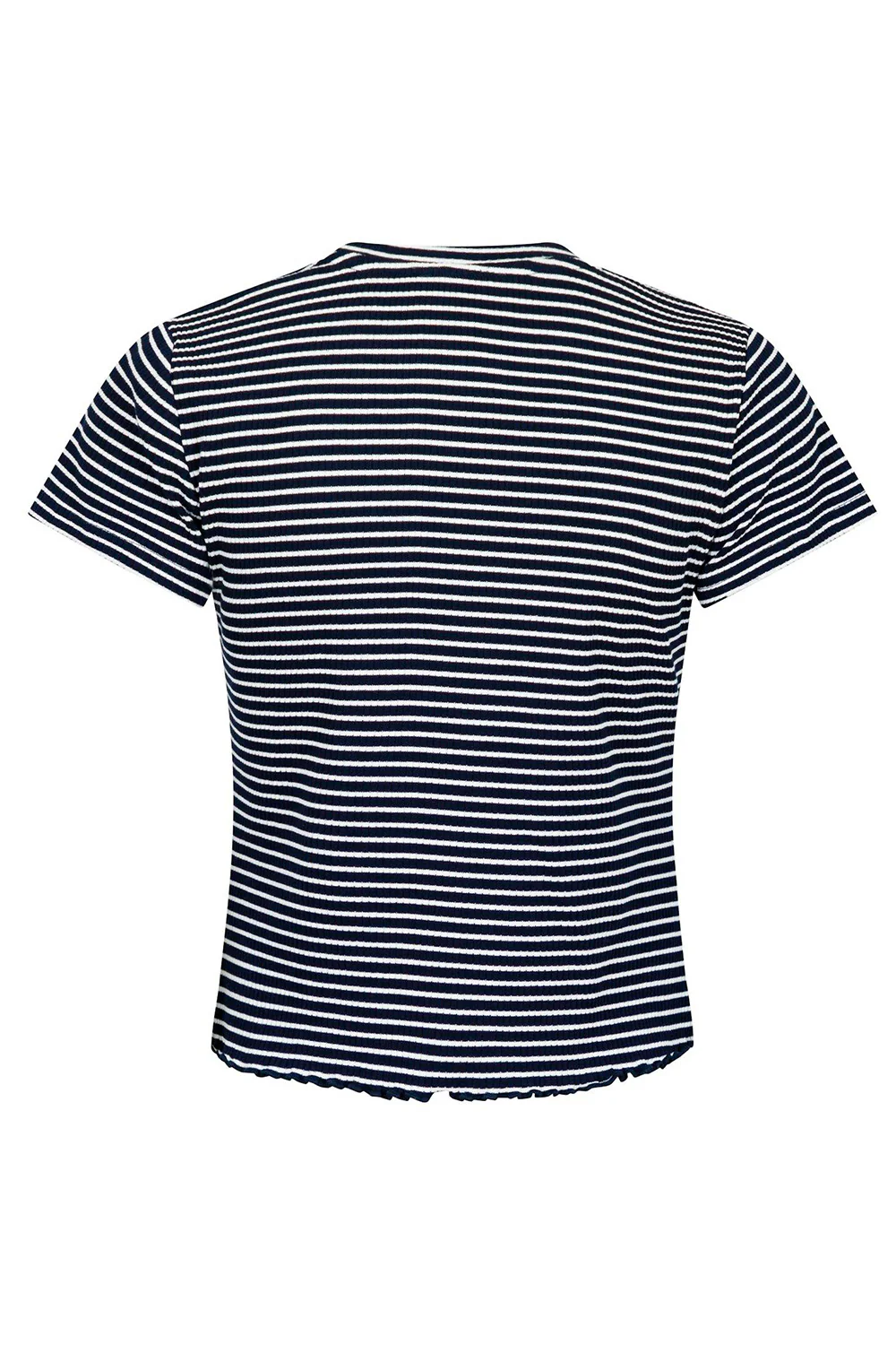 Lonnie Stripe Tee 162882 | Dark Navy | T-Shirt fra Neo Noir - Image 4