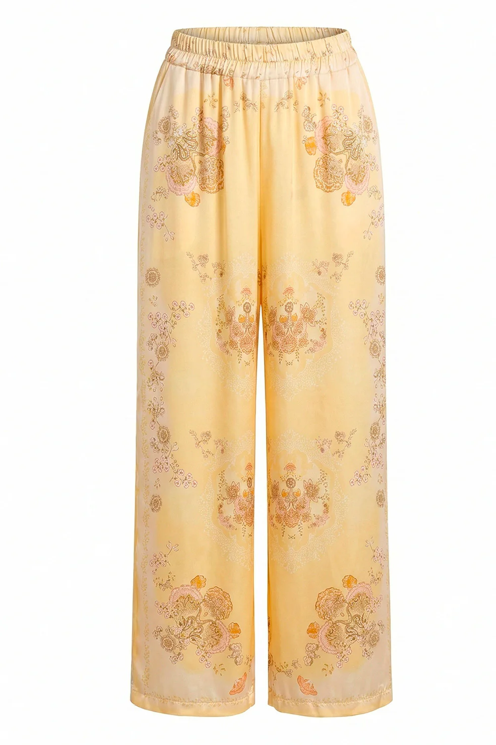 Silky Baroque Pants | Yellow | Bukser fra Atelier C