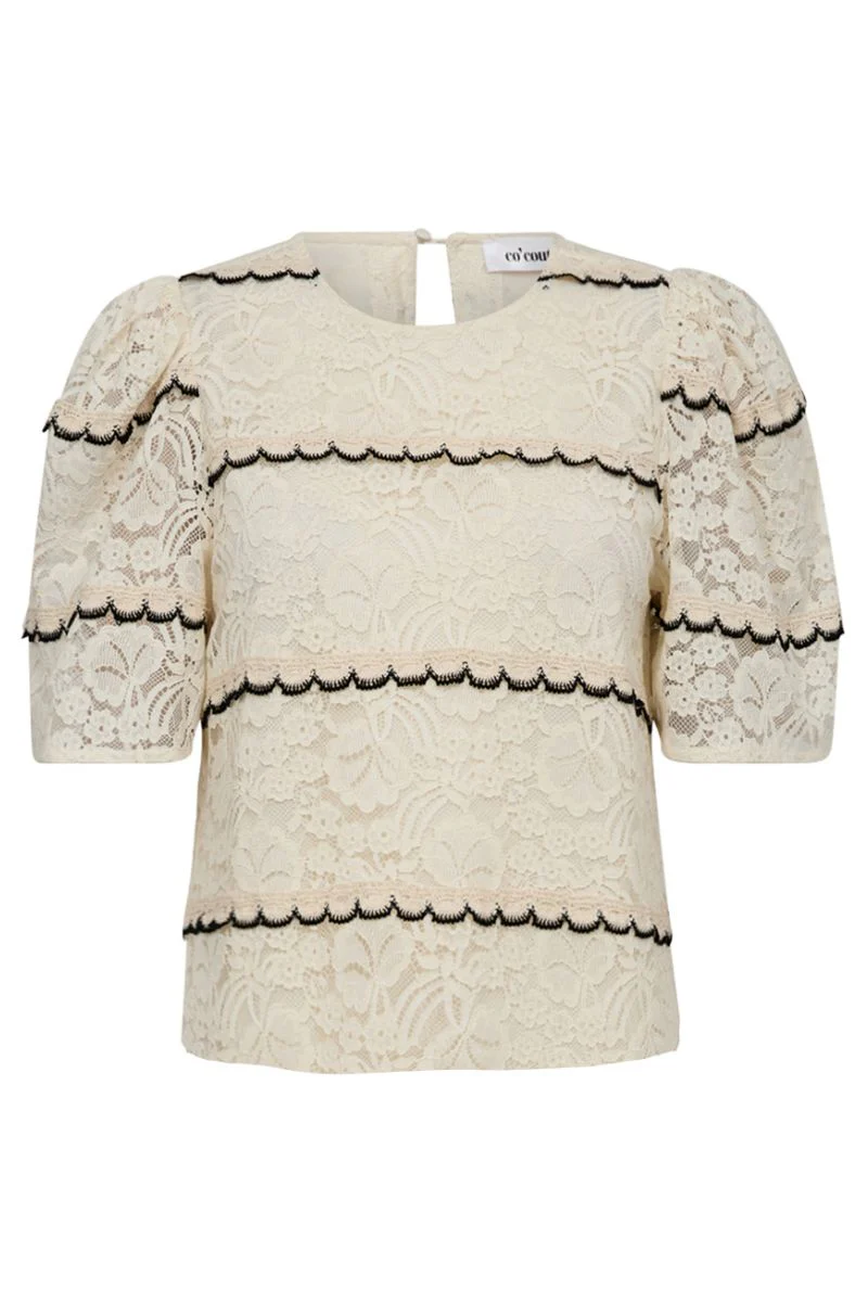 Lora Lace Blouse 35635 | Off white | Bluse fra Co'couture