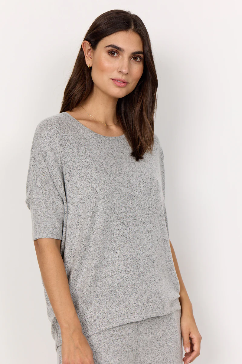 Lora Ss Blouse | Grå | Bluse fra French Laundry - Image 9