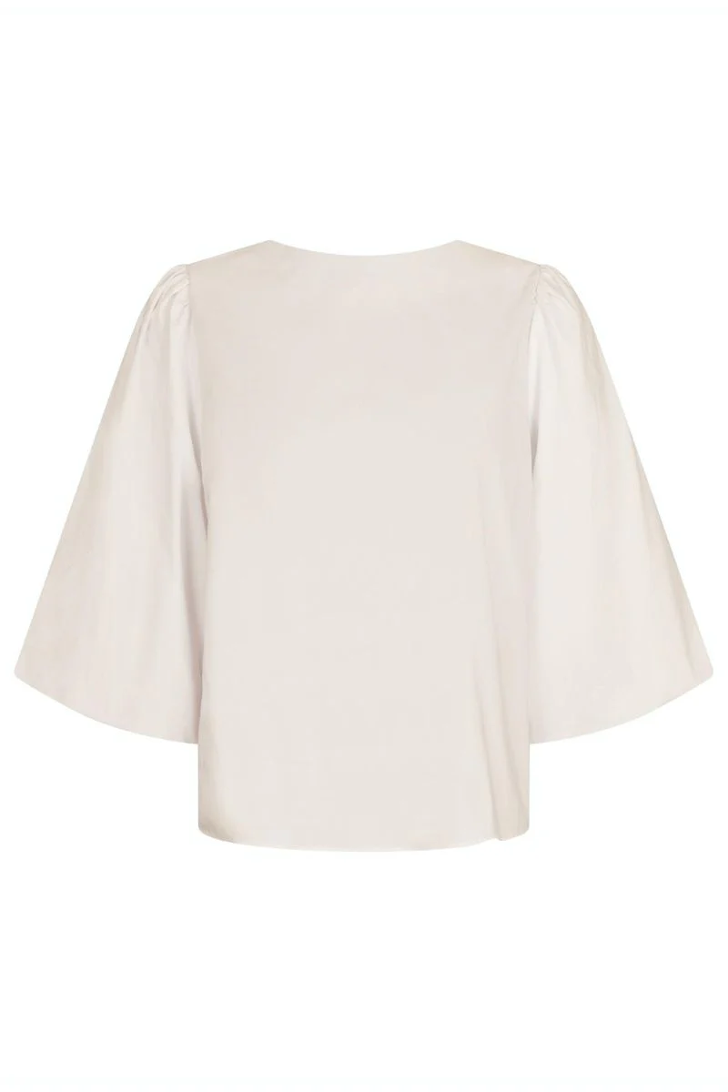 Lorraine Poplin Blouse | Ivory | Bluse fra Neo Noir - Image 3