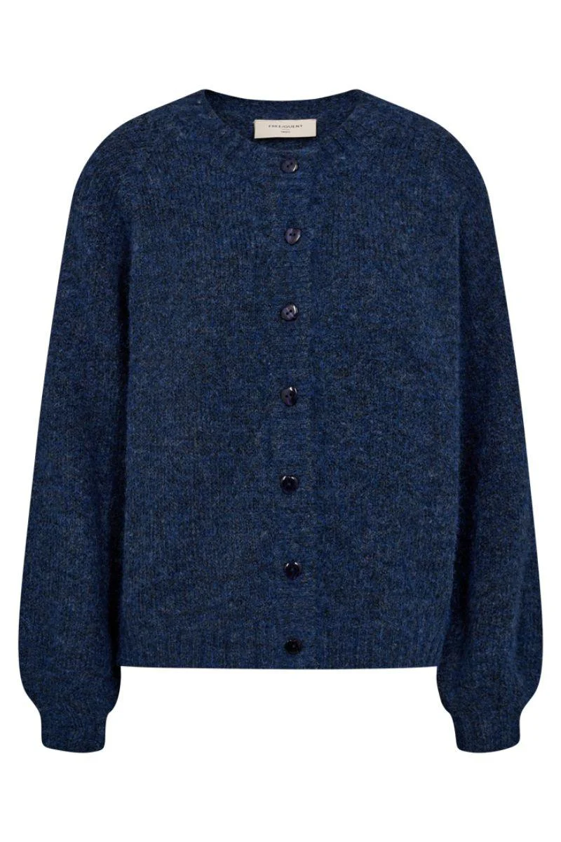 Louisa Car 202236 | Vintage Indigo Melange | Cardigan fra Freequent