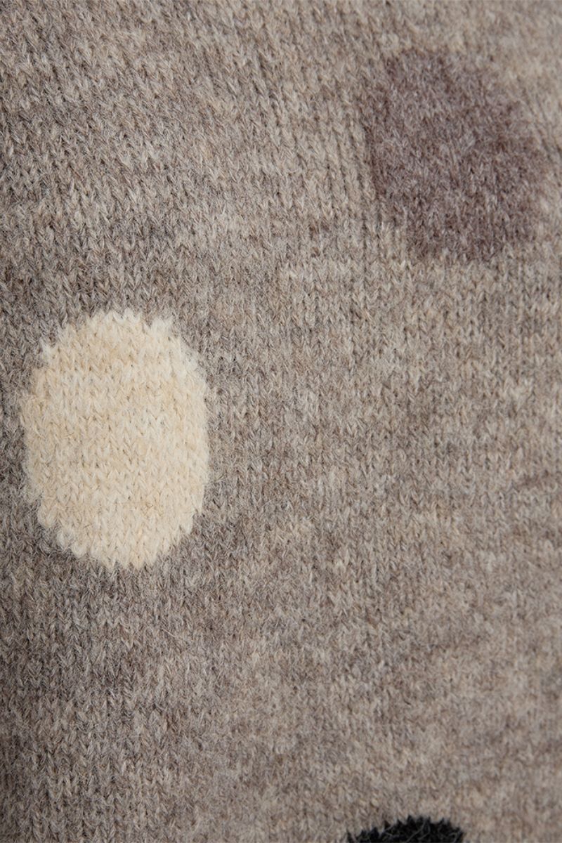 Louisa Pullover 202238 | Desert Taupe Mel. w. Black | Strik fra Freequent - Image 3