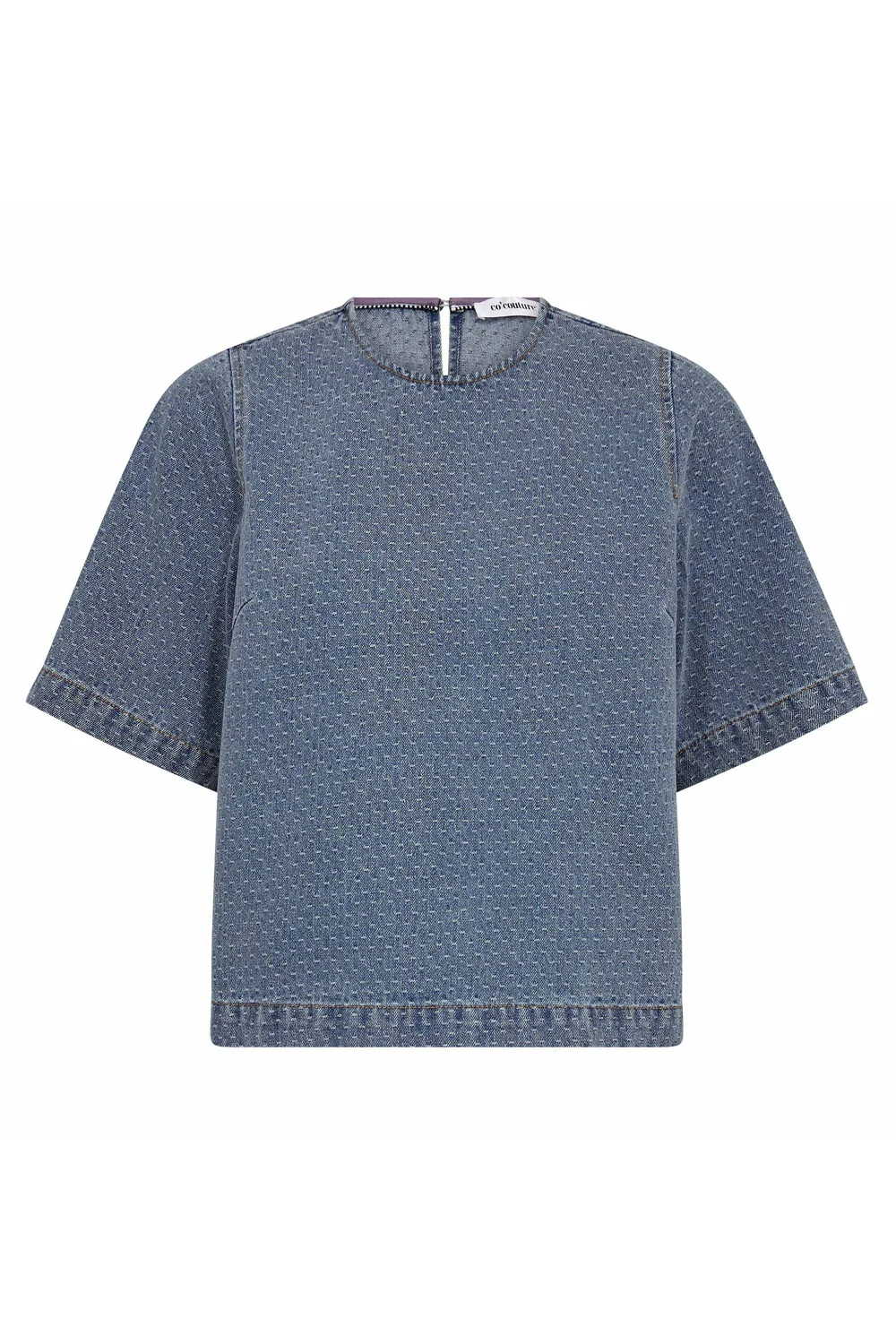Lova Denim SS Blouse 45080 | Denim blue | Top fra Co'couture - Image 2