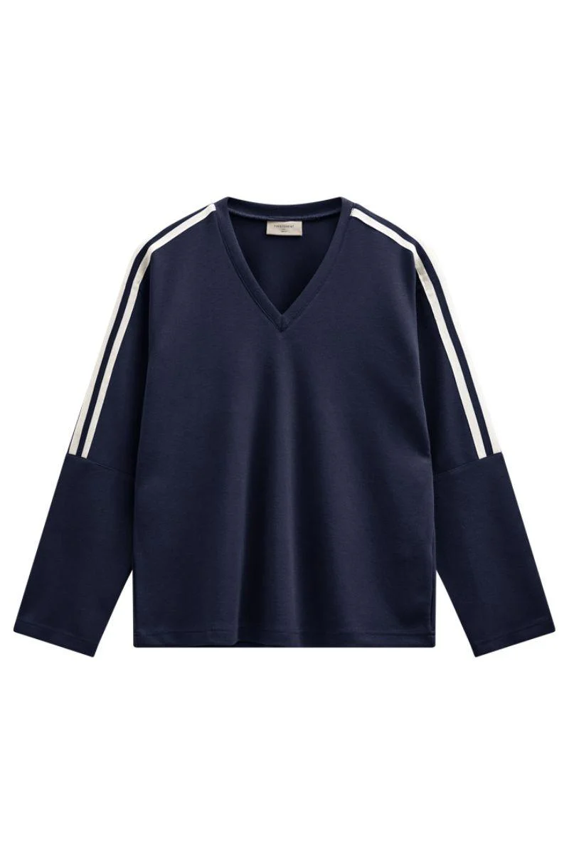 Lucinda Pullover 207445 | Navy Blazer W. Star Off-White | Strik fra Freequent - Image 2