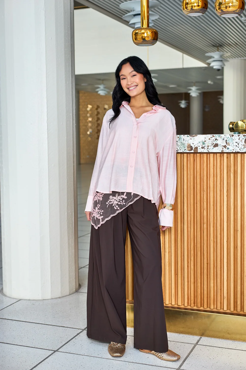 Luisa Shirt | Soft Rose | Bluse fra Black Colour - Image 3