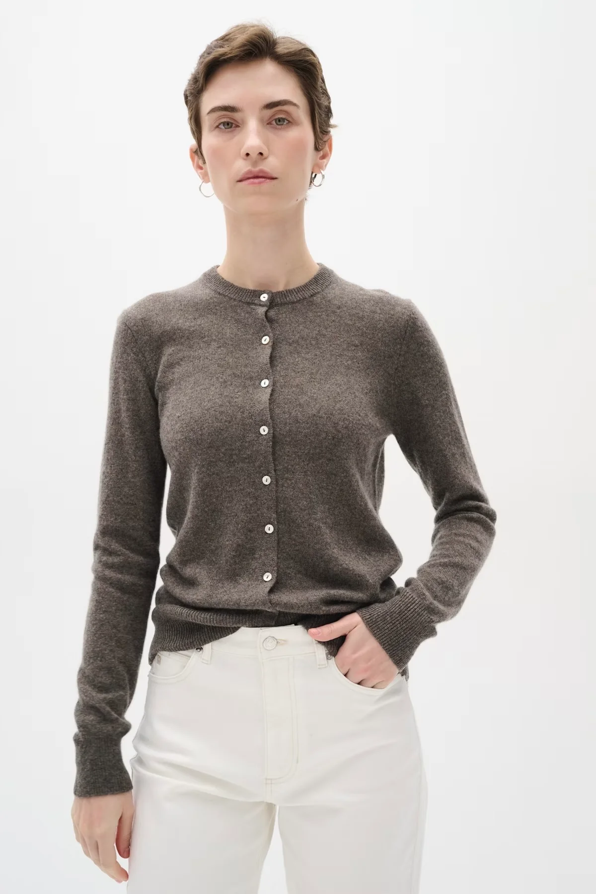 Lukkaiw Cardigan | Brun | Strik fra Inwear - Image 3