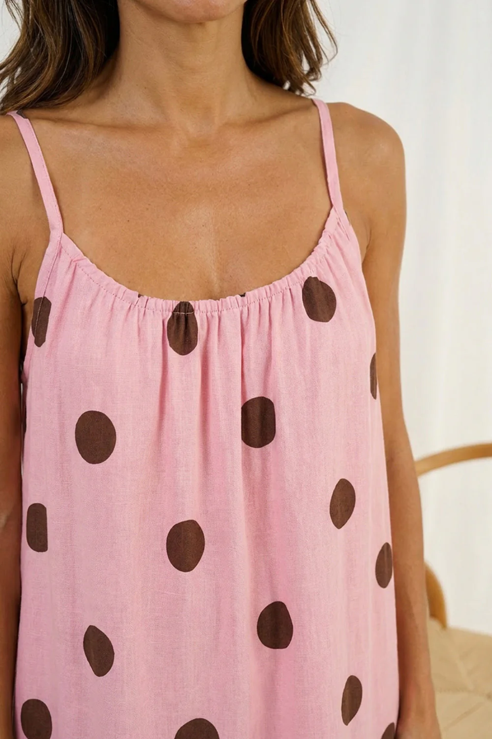 Luliana Dot Dress | Pink - Image 3