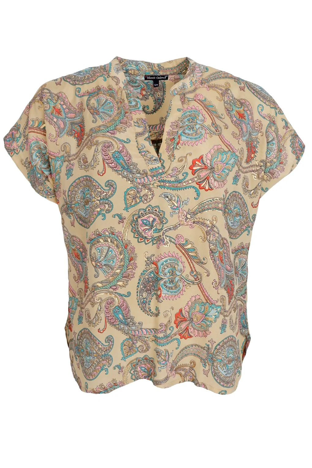 Luna Andrea S/S Top | Safari Passion | Bluse fra Black Colour - Image 2