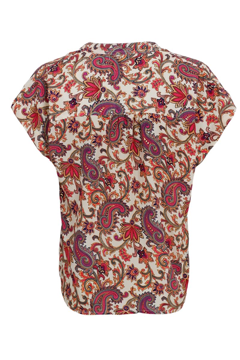 Luna Andrea S/S Top | Vivid Rouge | Bluse fra Black Colour - Image 4