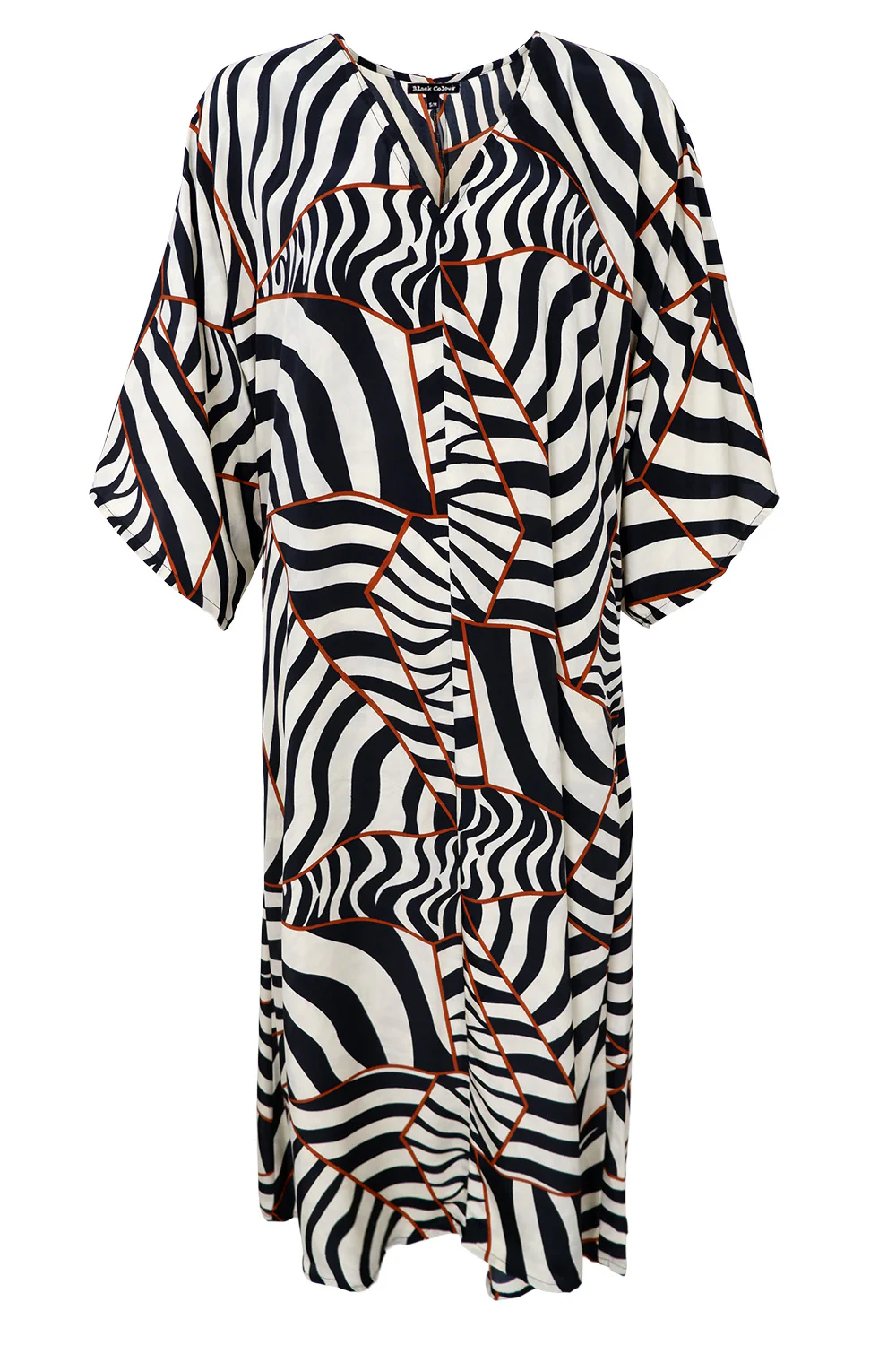 Luna Kaftan Dress | Mosaic Black - Image 4