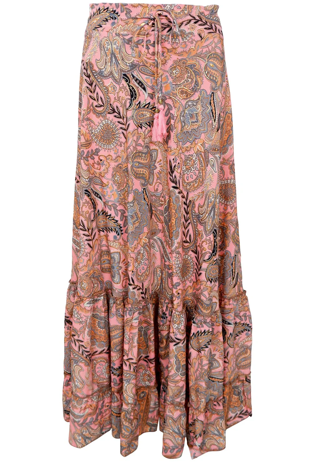 Luna Maxi Frill Skirt | Imperial Rose - Image 3