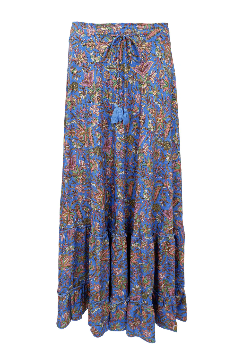 Luna Maxi Frill Skirt | Violet Blue | Nederdel fra Black Colour - Image 3