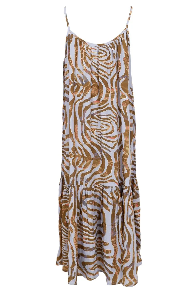 Luna Panel Strap Dress | Blue Zebra | Kjole fra Black Colour - Image 4