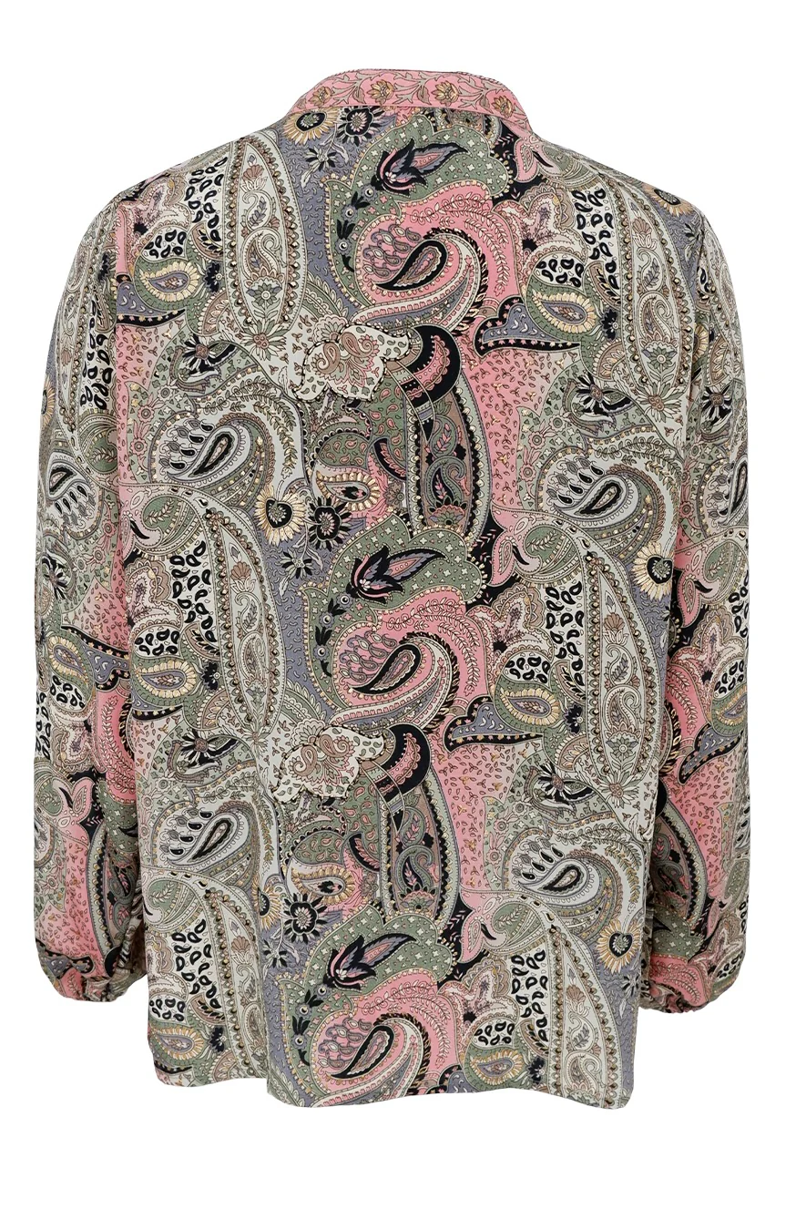 Luna Pleat Blouse | Cashmere Green | Bluse fra Black Colour - Image 2