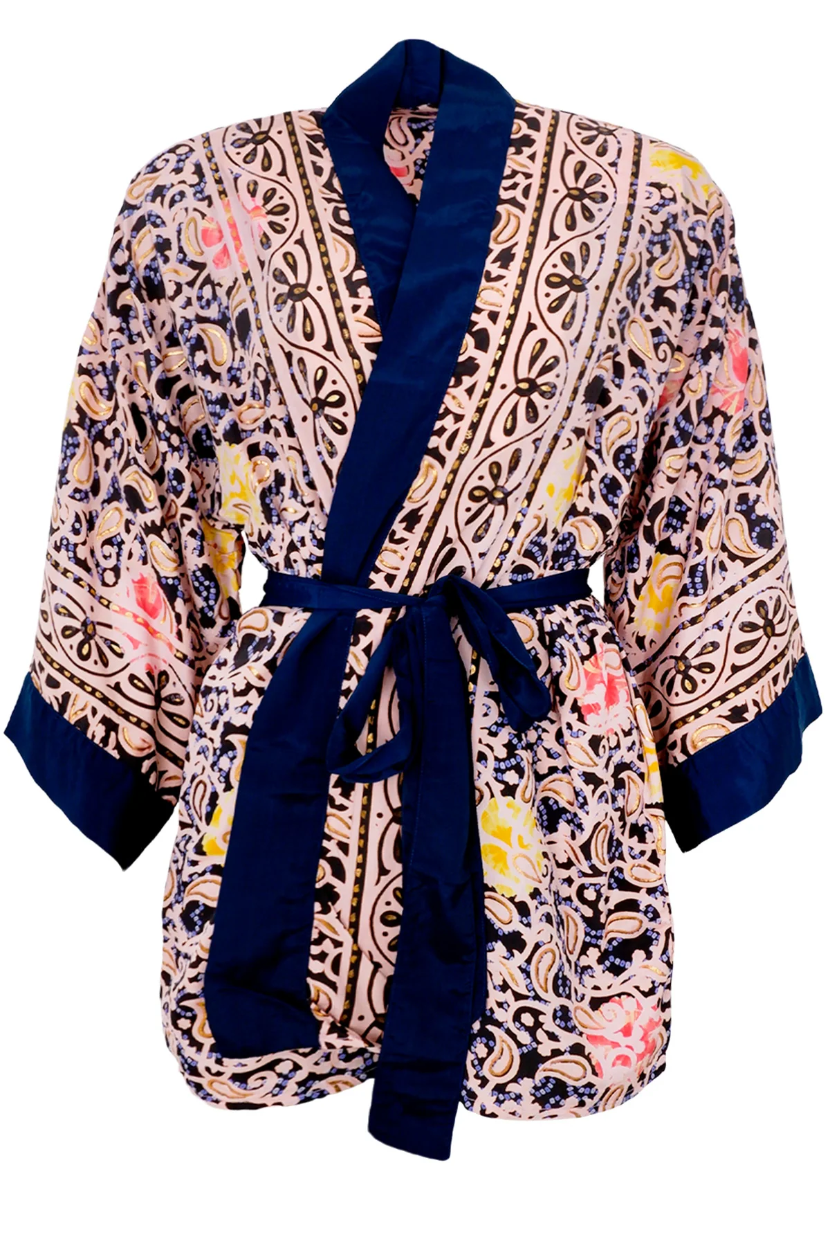 Luna Short Kimono | Blue Decor | Kimono fra Black Colour - Image 3