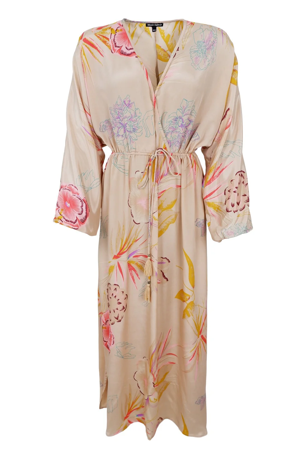 Luna V-Neck Dress L/S | Poppy Rose | Kjole fra Black Colour - Image 2