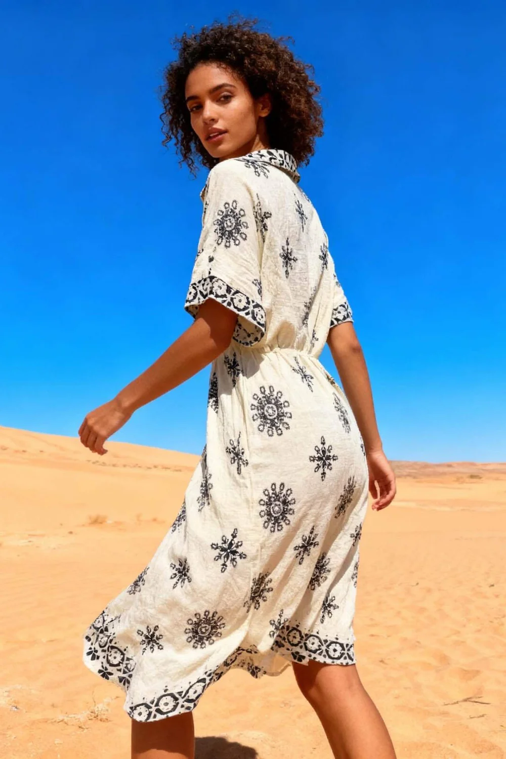 Mabel Shirt Dress | White - Image 5