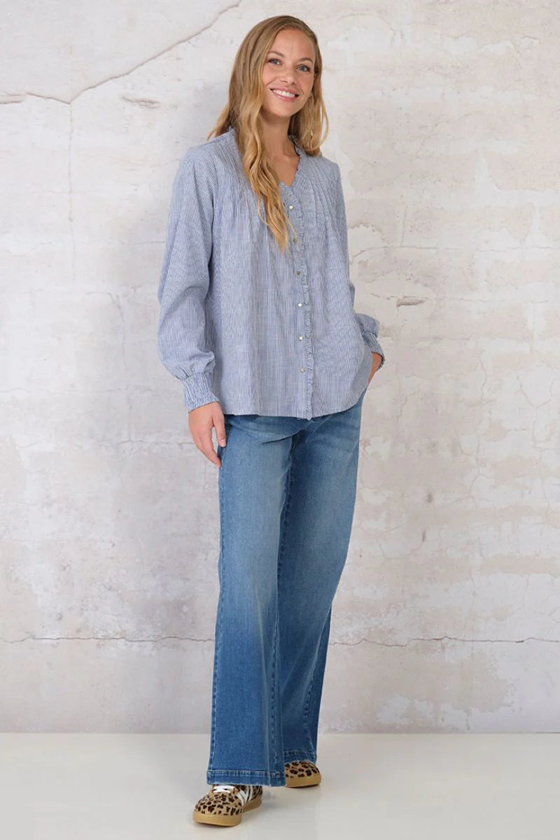 Macy Blouse 2699 | Blue | Bluse fra Prepair - Image 3