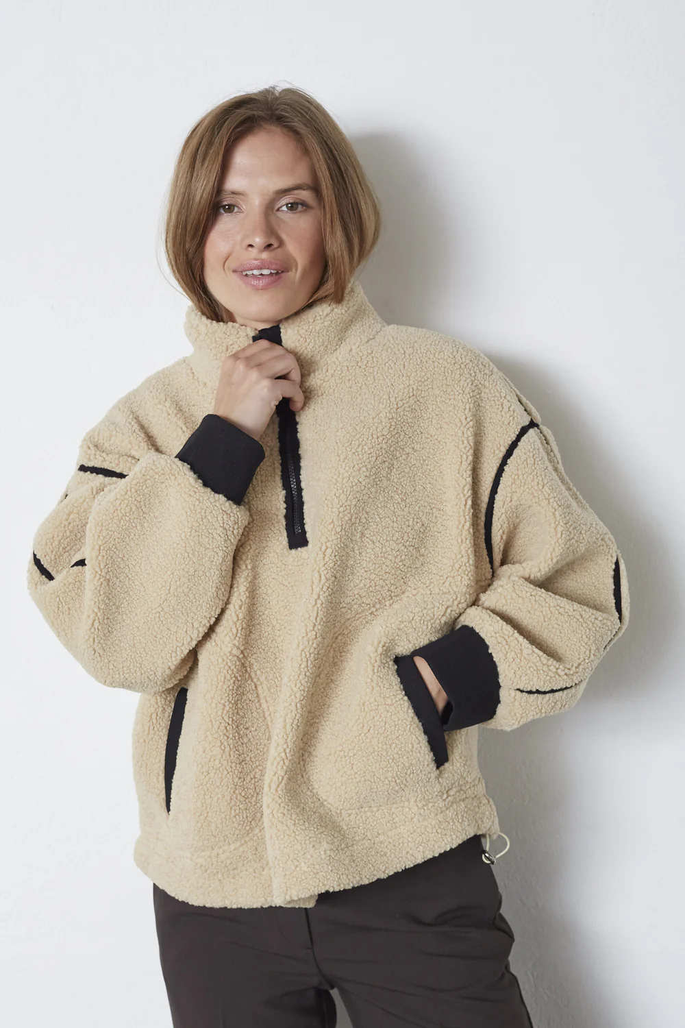 Madin Fleece Anorak 30341 | Sand | Jakke fra Co'couture - Image 3