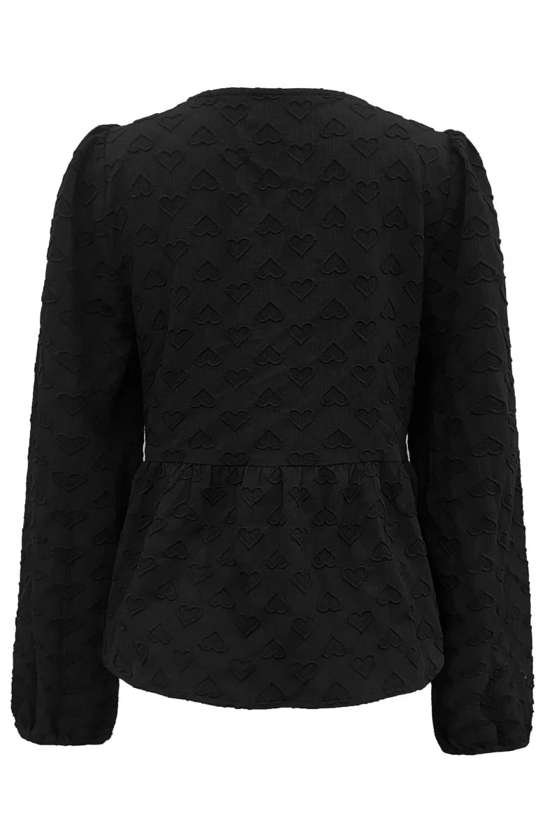 Manni Ls Blouse | Black Heart | Bluse fra Liberté - Image 5