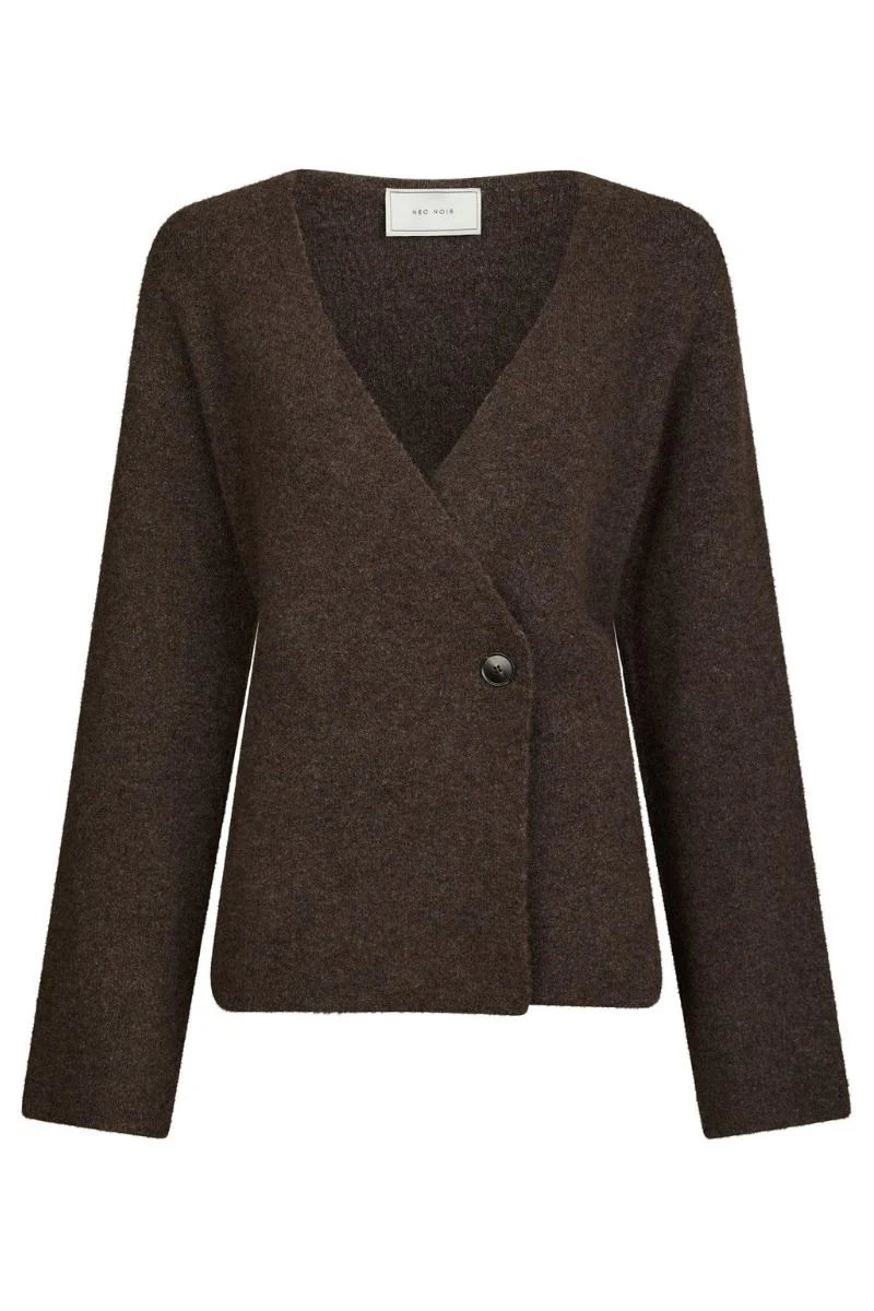 Marie Louise Knit Cardigan | Brown Melange | Strik fra Neo Noir - Image 3