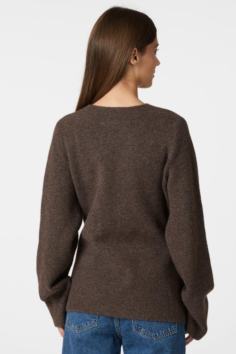 Marie Louise Knit Cardigan | Brown Melange | Strik fra Neo Noir - Image 8