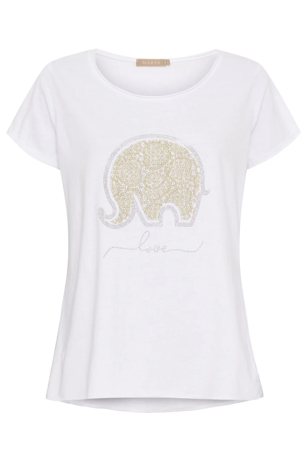 Marie T-shirt | White Love Elephant | T-shirt fra Marta du Chateau