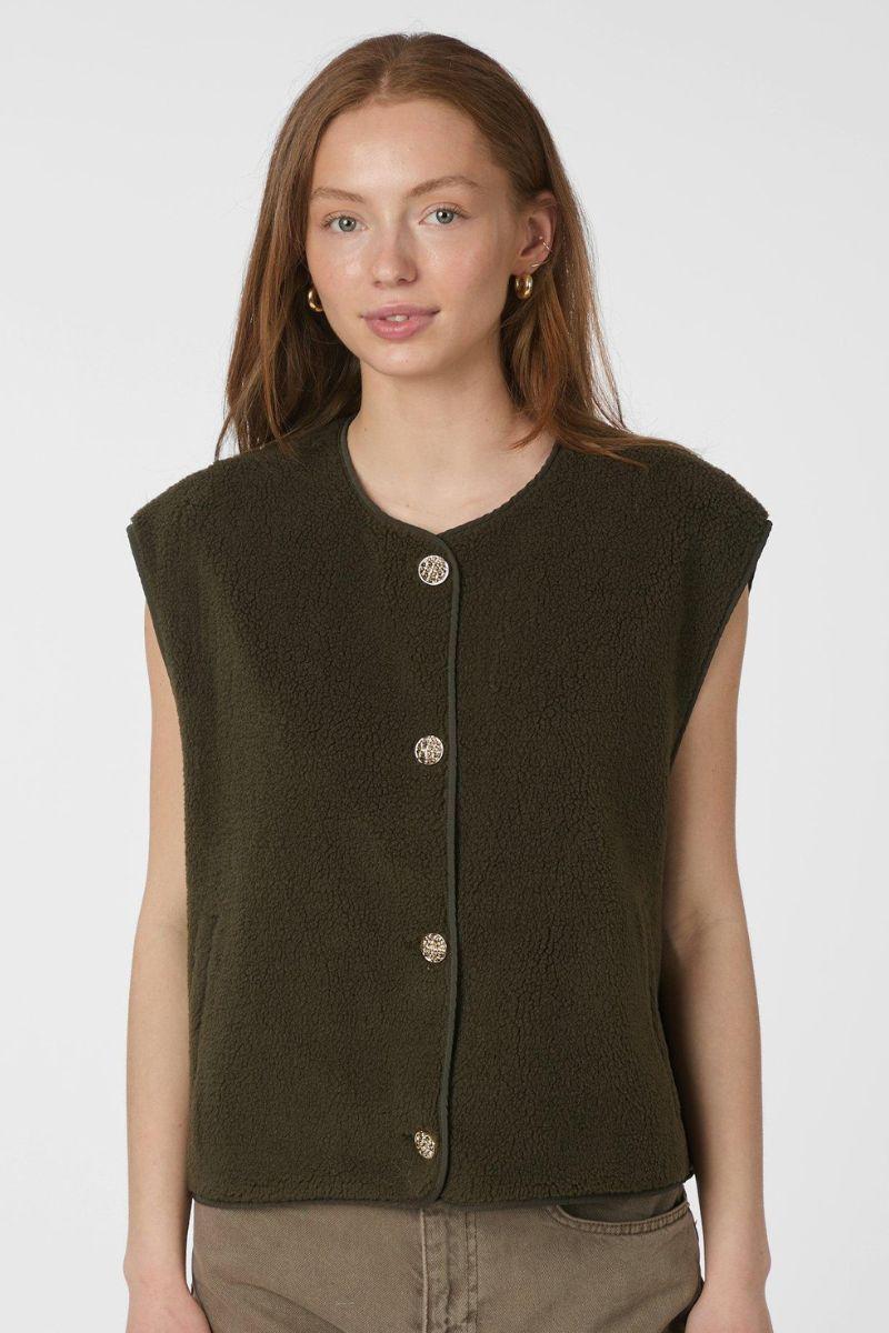 Mariko Teddy Vest | Army | Vest fra Neo Noir - Image 4