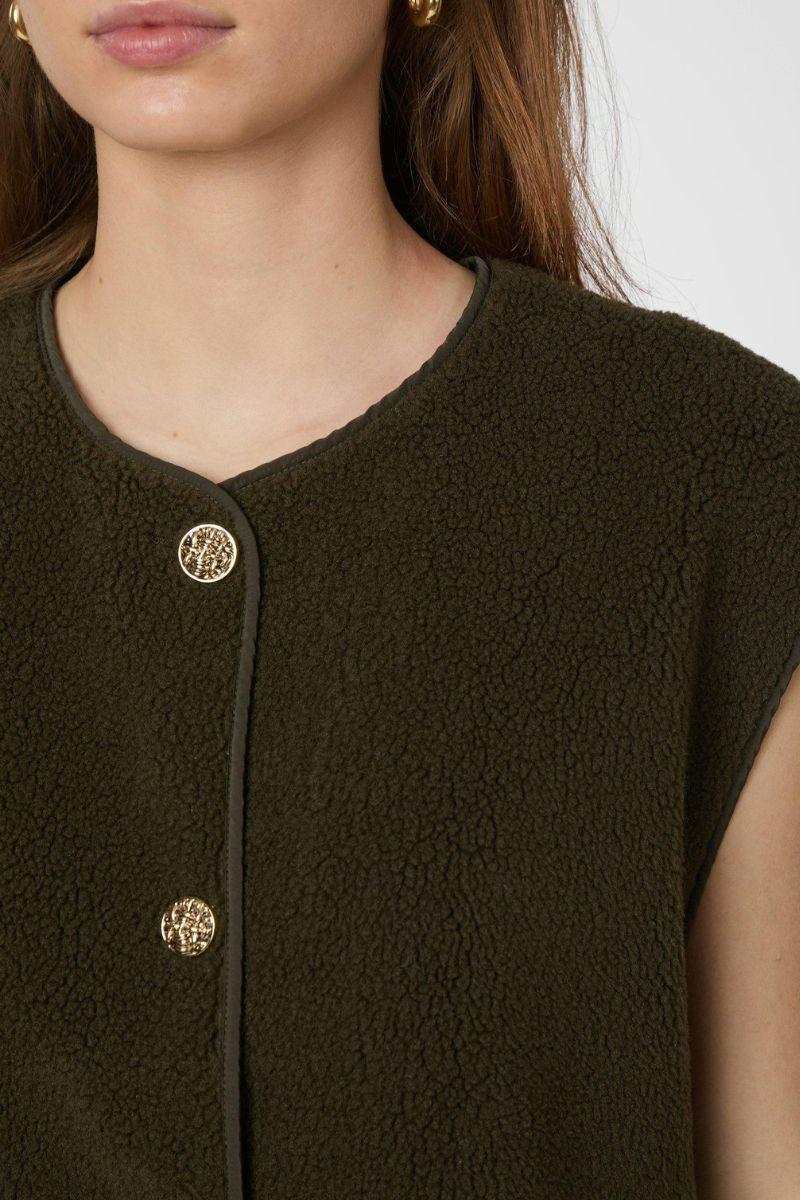 Mariko Teddy Vest | Army | Vest fra Neo Noir - Image 8