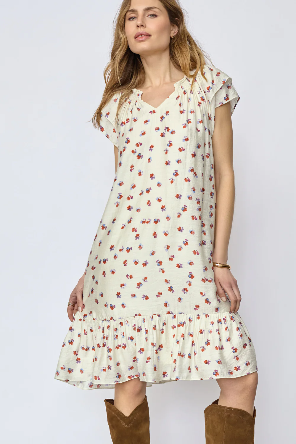 Mariscc Sunrise Crop Dress | Off White | Kjole fra Co'Couture