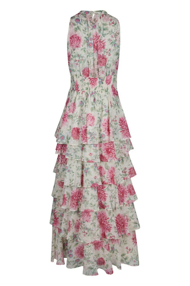 Marli Big Flower Dress | Creme | Kjole fra Neo Noir - Image 4