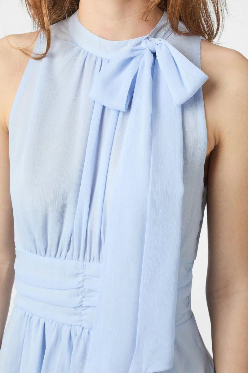 Marli Solid Chiffon Dress | Light Blue | Kjole fra Neo Noir - Image 10