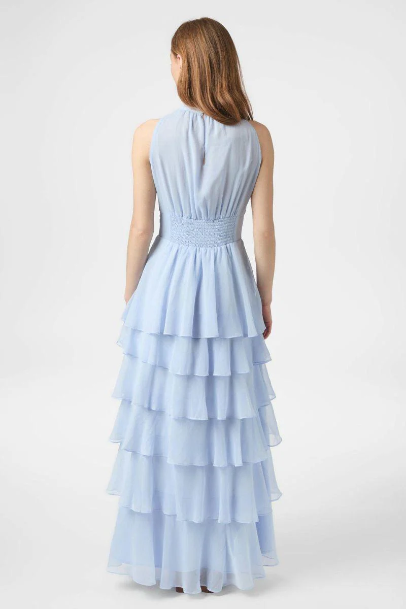 Marli Solid Chiffon Dress | Light Blue | Kjole fra Neo Noir - Image 9