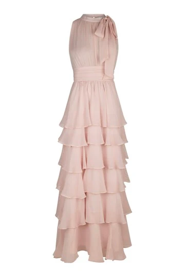 Marli Solid Chiffon Dress | Rose | Kjole fra Neo Noir - Image 2