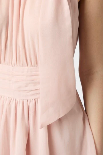 Marli Solid Chiffon Dress | Rose | Kjole fra Neo Noir - Image 5