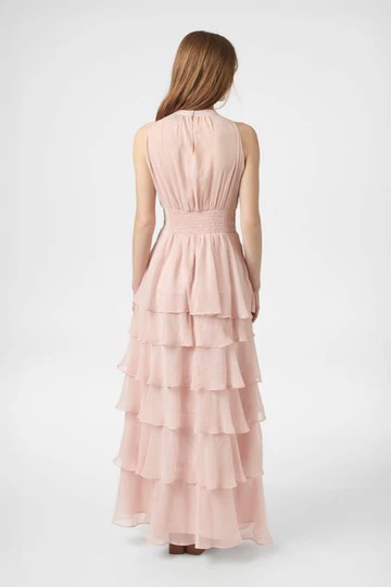 Marli Solid Chiffon Dress | Rose | Kjole fra Neo Noir - Image 6