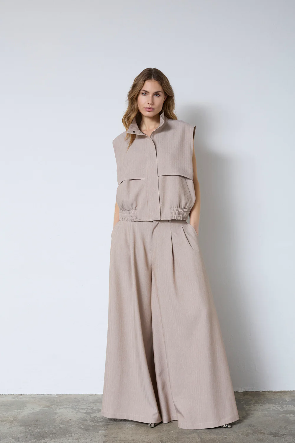 Marlo Vest 40063 | Sand | Blazer fra Co'couture - Image 3