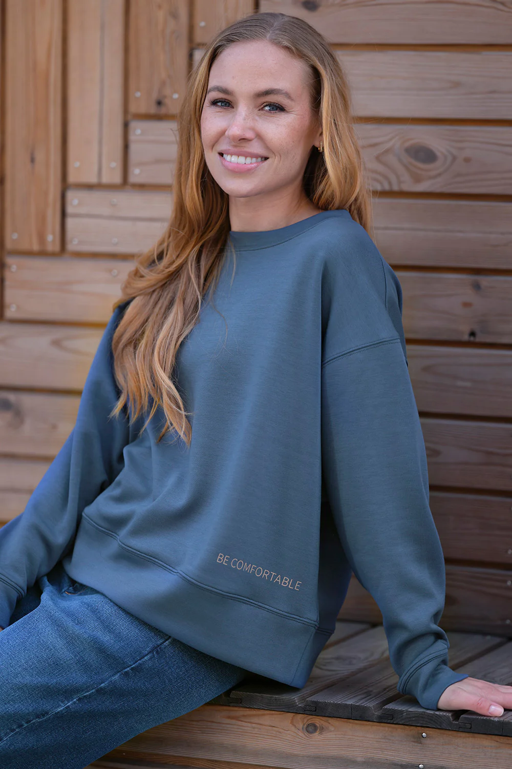 Mary Sweatshirt 2583 | Blue | Sweatshirt fra Prepair - Image 3
